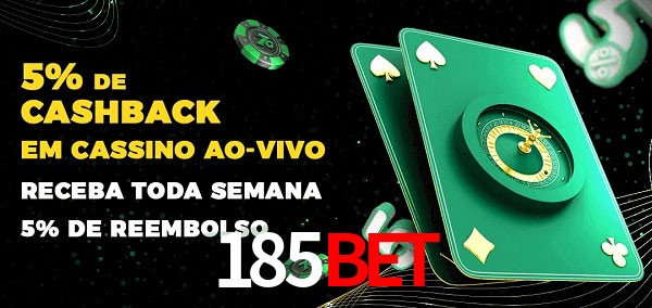 Promoções do cassino ao Vivo 185bet